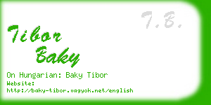 tibor baky business card